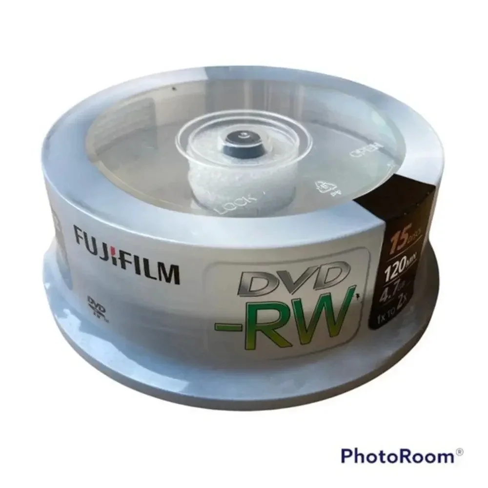 New Sealed Fujifilm DVD-RW 15 Disc Pack 120‎ Min 4.7 GB
